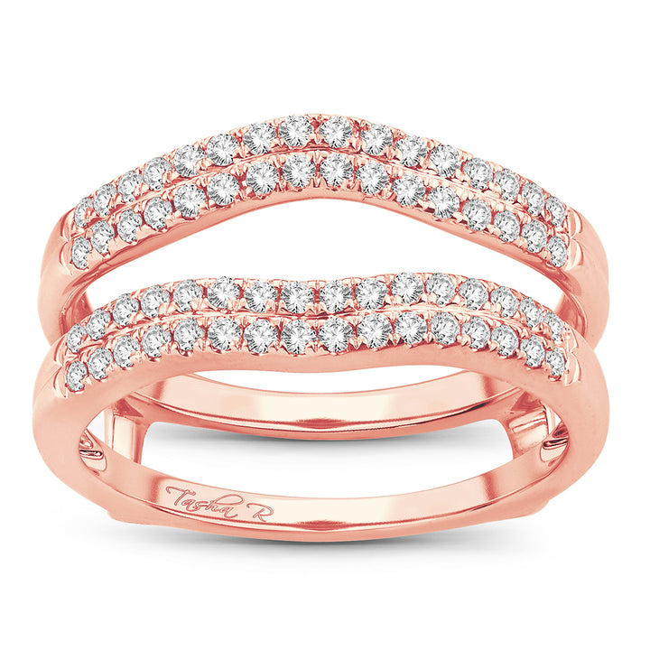 14k Rose Gold 0.50CT Lab Diamond Ring Guard Enhancer