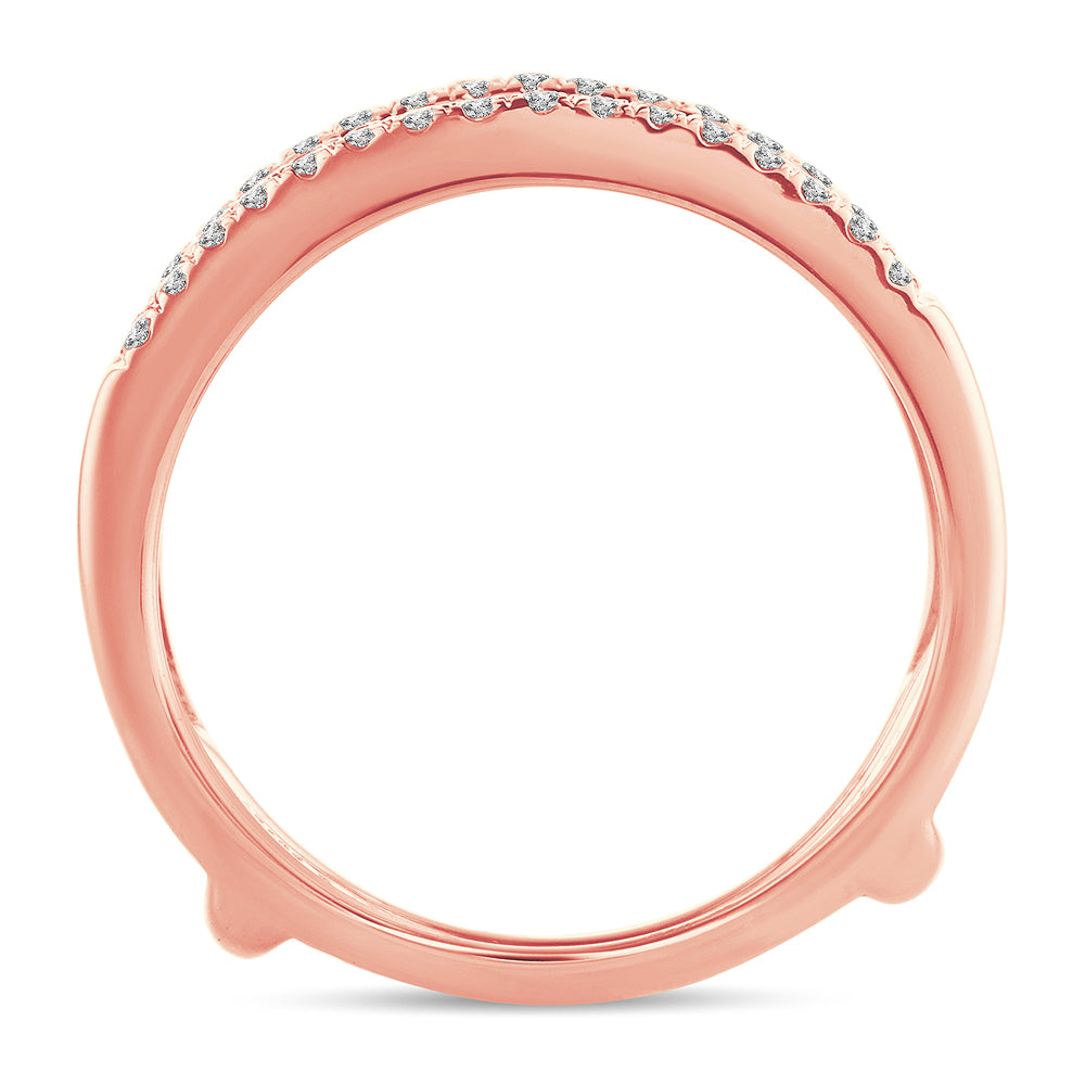 14k Rose Gold 0.50CT Lab Diamond Ring Guard Enhancer