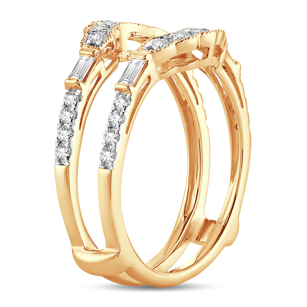 14K Yellow Gold Lab Diamond Ring Guard Enhancer