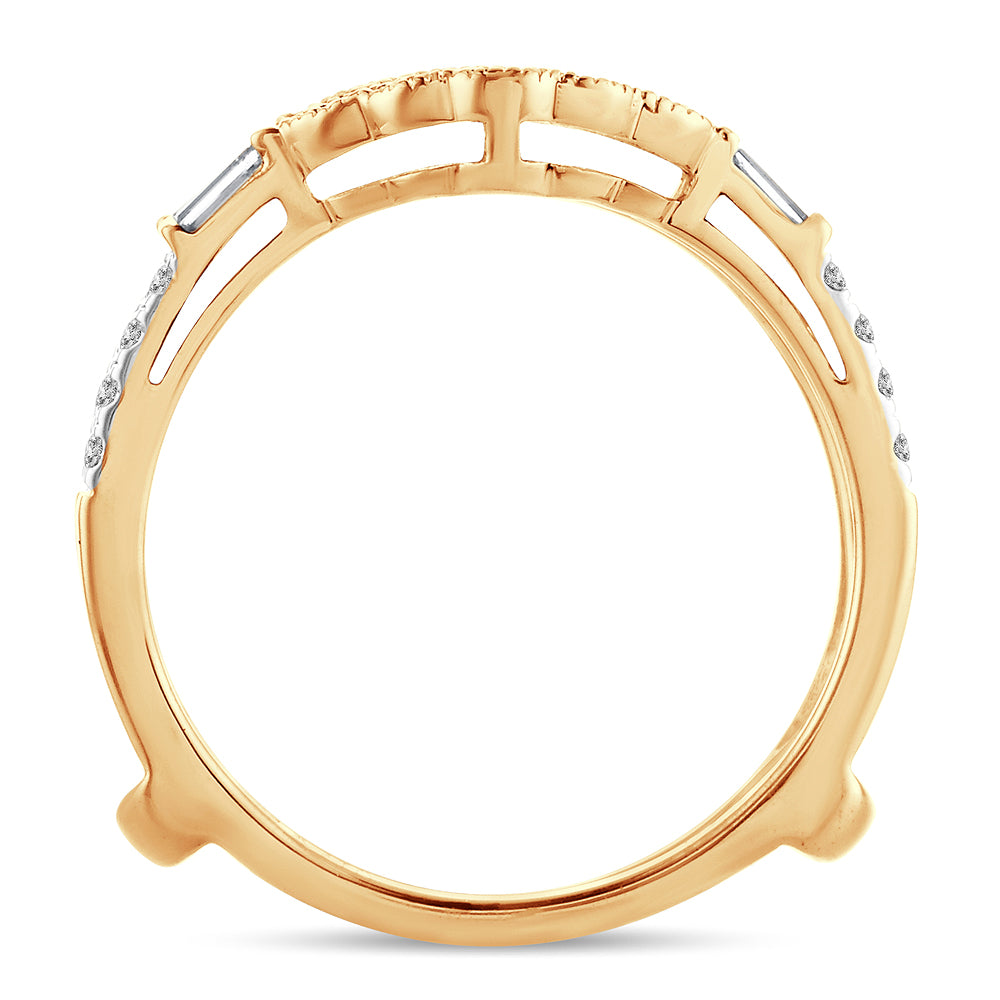 14K Yellow Gold Lab Diamond Ring Guard Enhancer