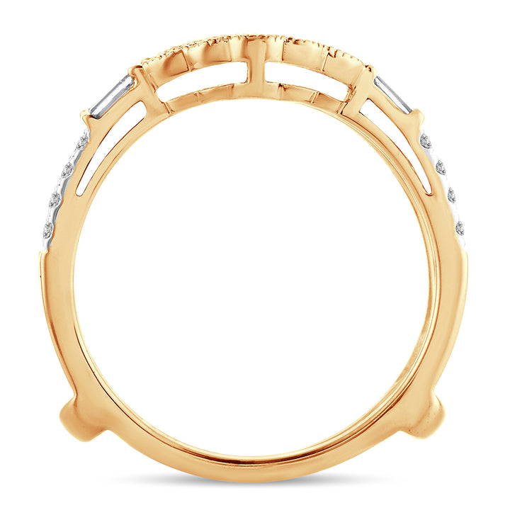 14K Yellow Gold Lab Diamond Ring Guard Enhancer