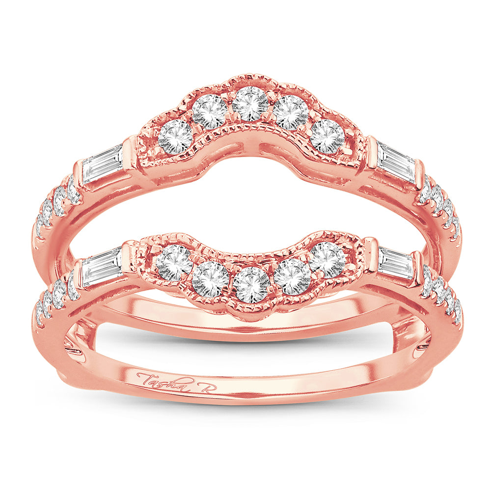Elegant Rose Gold 0.50CT Lab Diamond Ring Protector