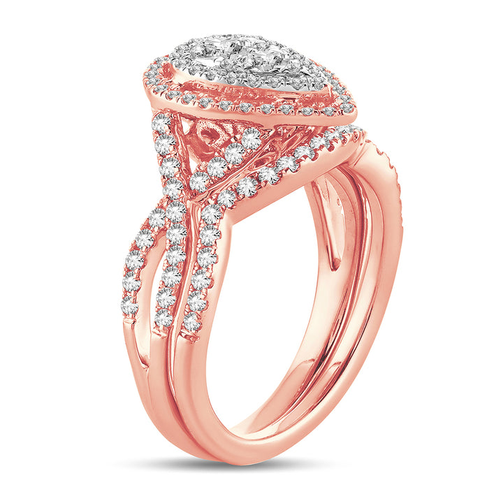 Romantic 14k Rose Gold Lab Diamond Engagement Ring (1.00CT)