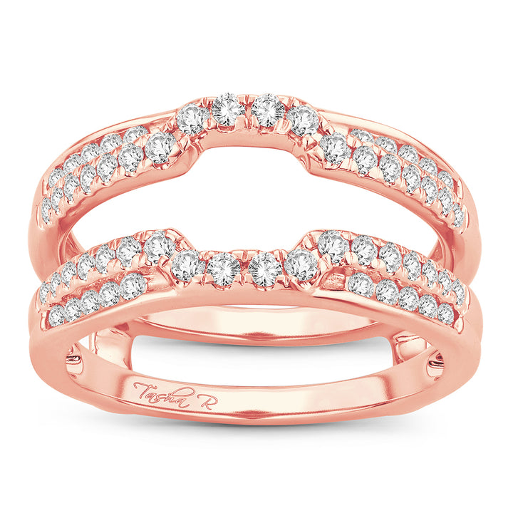 14k Rose Gold Lab Diamond Ring Guard Enhancer