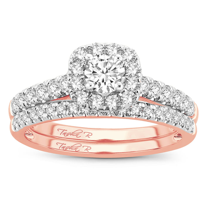 Romantic 14k Rose Gold Lab Diamond Engagement Ring (1CT)