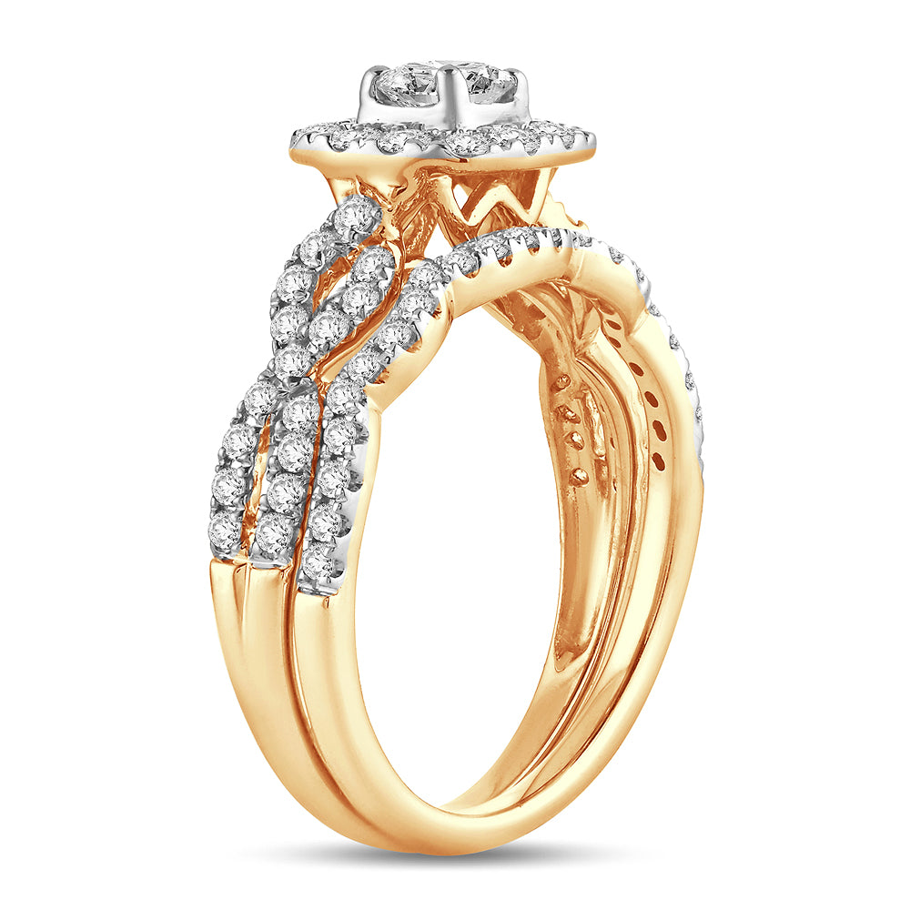 Timeless 14k Yellow Gold 1CT Lab Diamond Engagement Ring