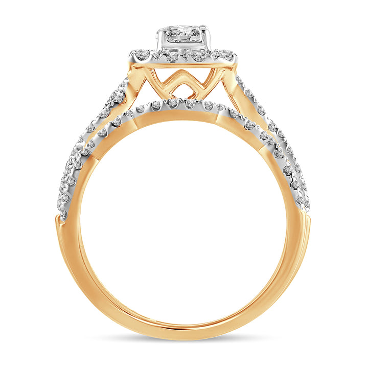 Timeless 14k Yellow Gold 1CT Lab Diamond Engagement Ring