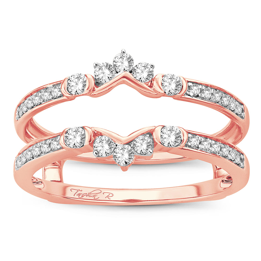 14k Rose Gold Lab Diamond Ring Guard Enhancer