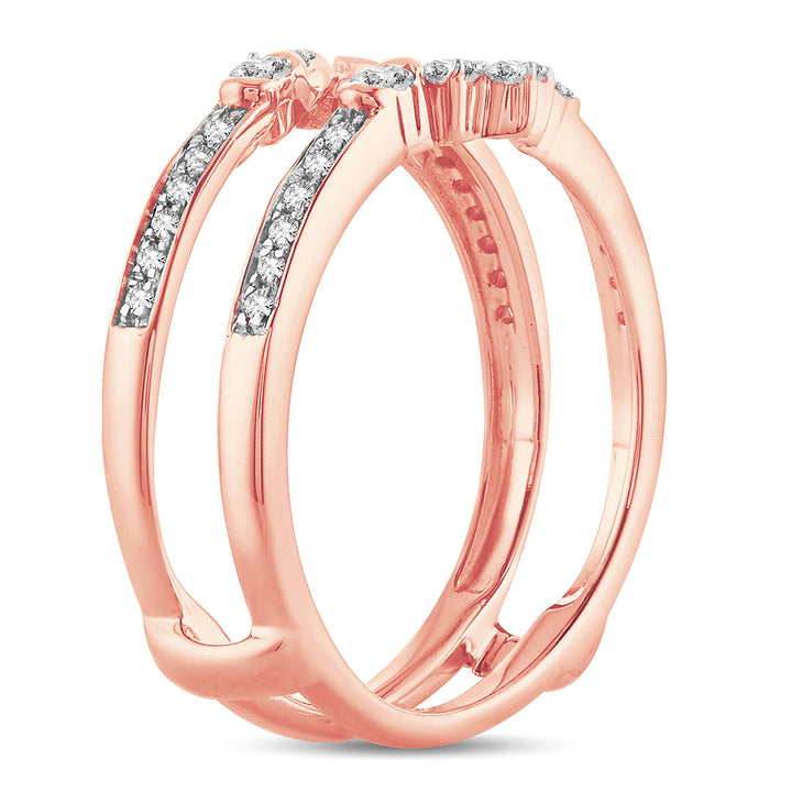 14k Rose Gold Lab Diamond Ring Guard Enhancer