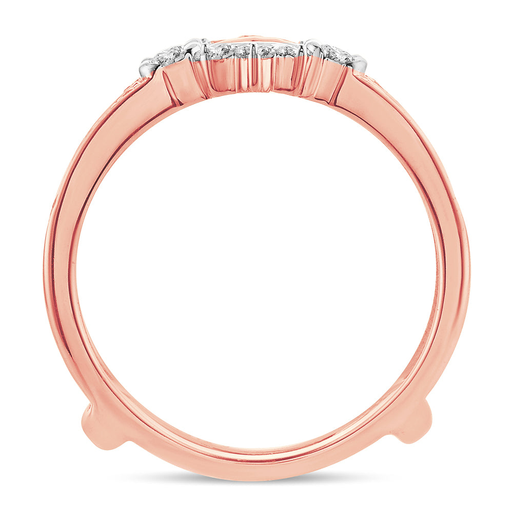 14k Rose Gold Lab Diamond Ring Guard Enhancer