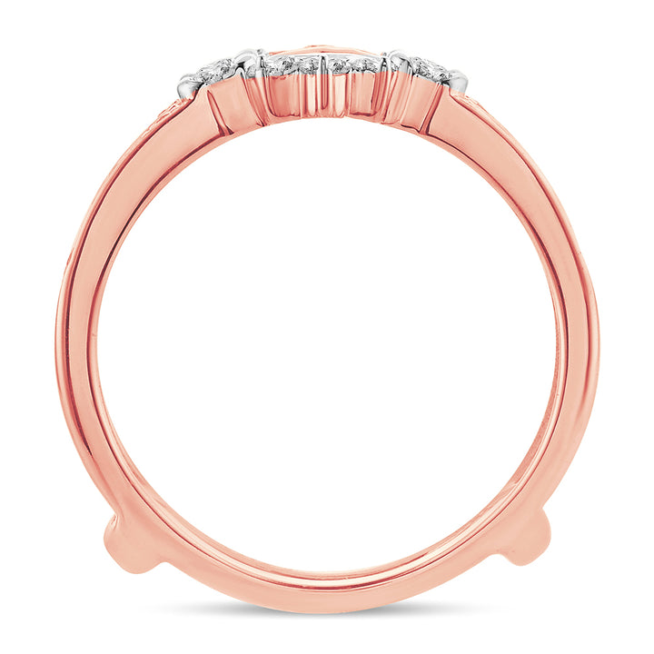 14k Rose Gold Lab Diamond Ring Guard Enhancer