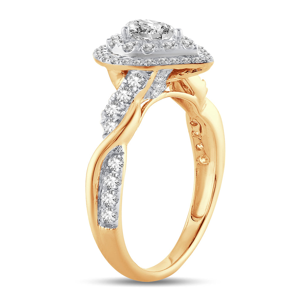 14k Yellow Gold 1ct Lab Diamond Solitaire Engagement Ring