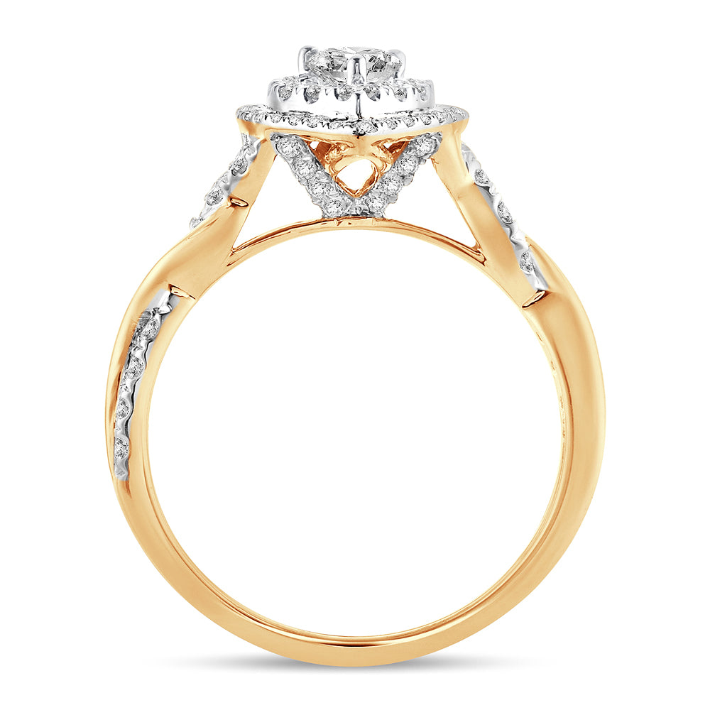 14k Yellow Gold 1ct Lab Diamond Solitaire Engagement Ring