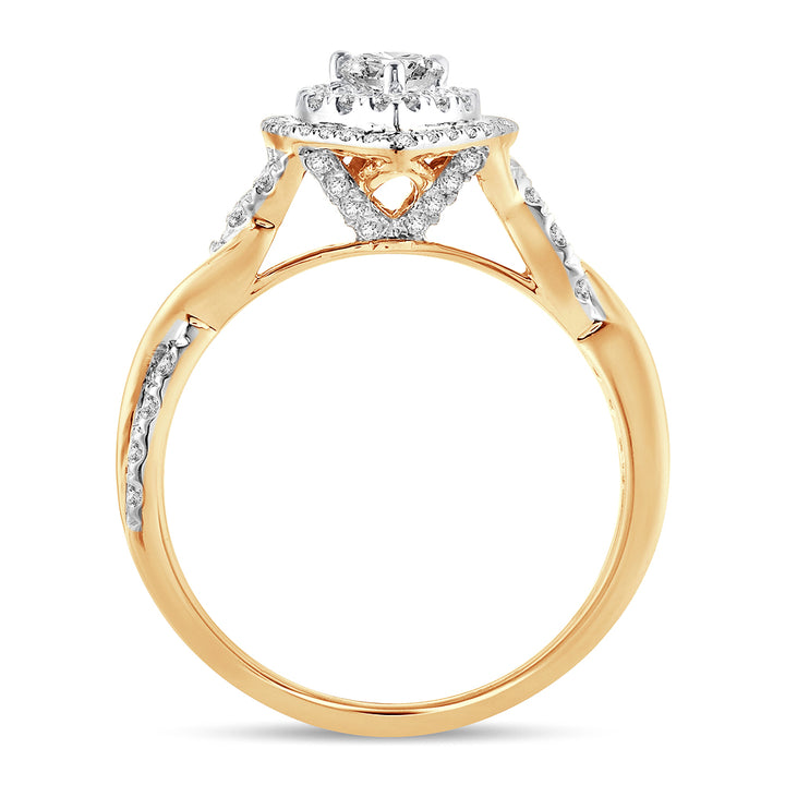 14k Yellow Gold 1ct Lab Diamond Solitaire Engagement Ring