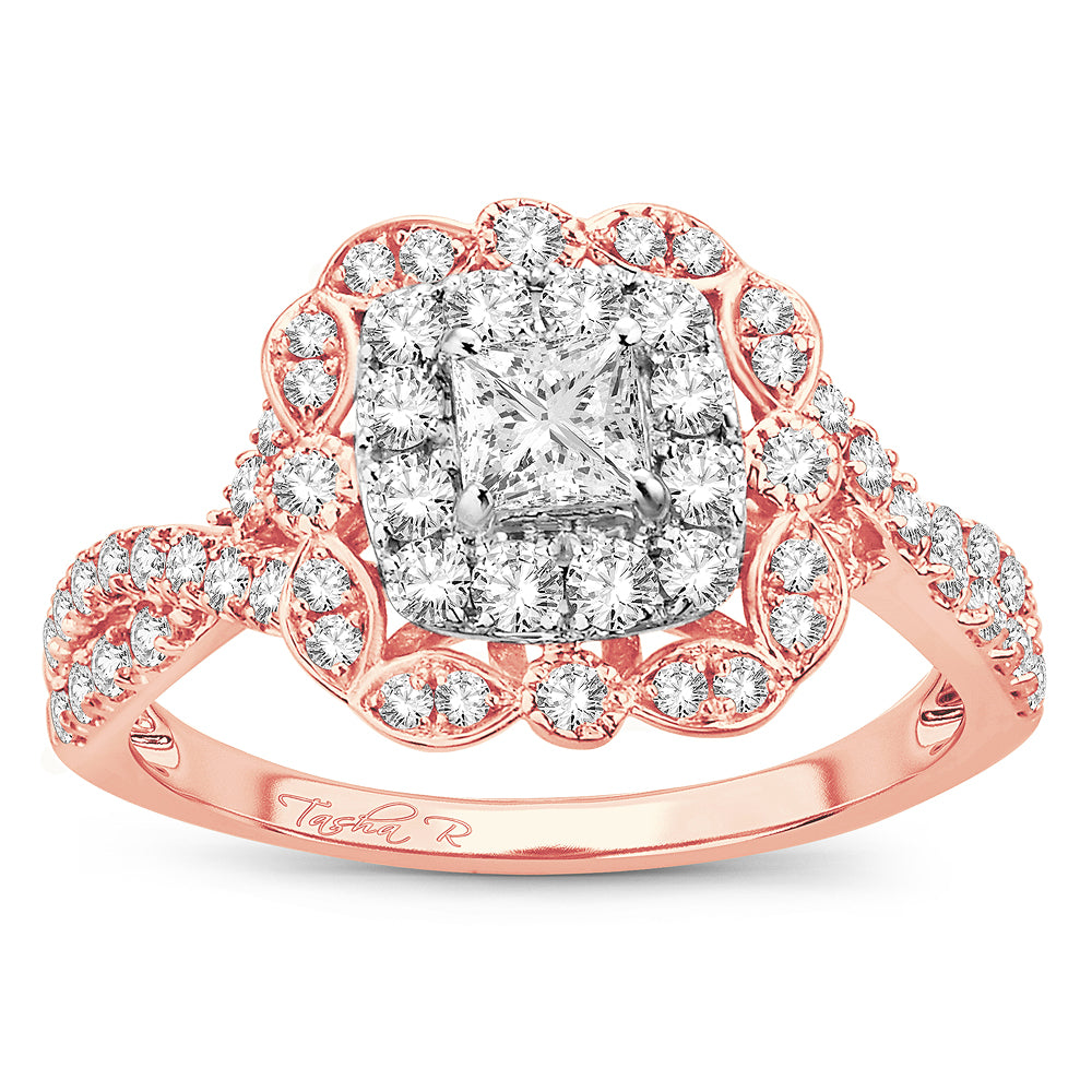 14k Yellow Gold 1CT Lab Diamond Womens Engagement Ring