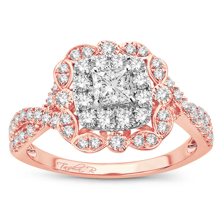 14k Yellow Gold 1CT Lab Diamond Womens Engagement Ring