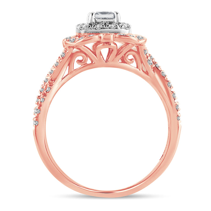 14k Yellow Gold 1CT Lab Diamond Womens Engagement Ring