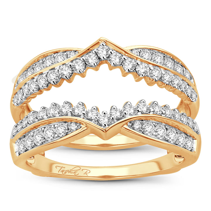 14K Yellow Gold Lab Diamond Ring Guard Enhancer