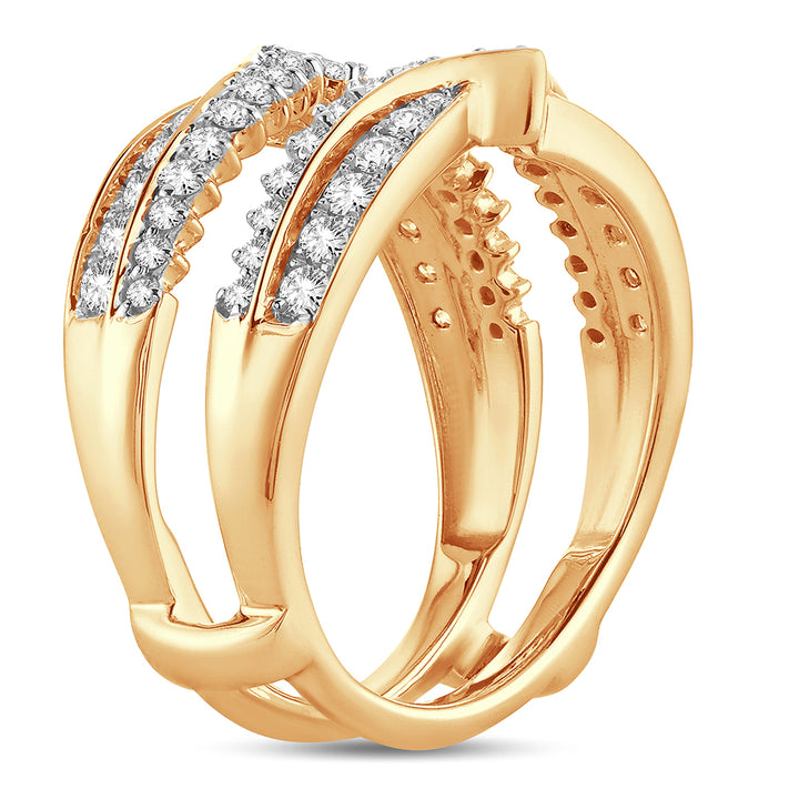 14K Yellow Gold Lab Diamond Ring Guard Enhancer