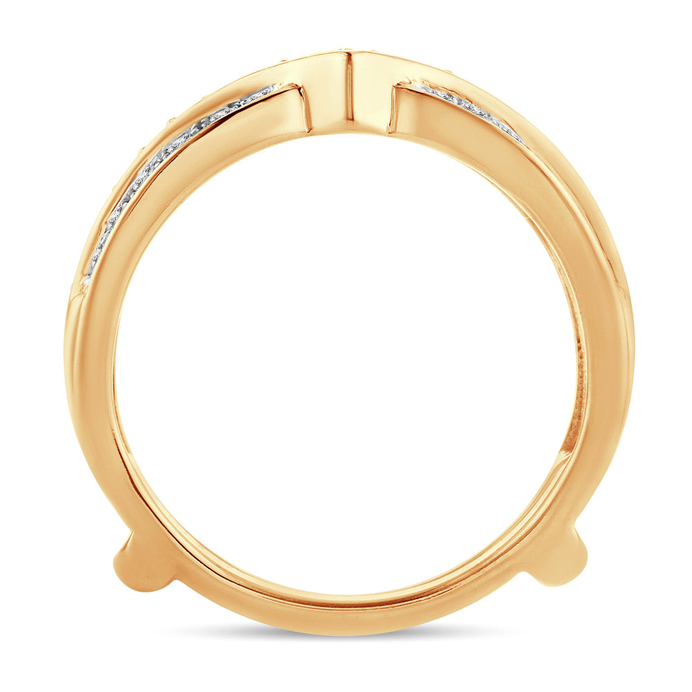 14K Yellow Gold Lab Diamond Ring Guard Enhancer