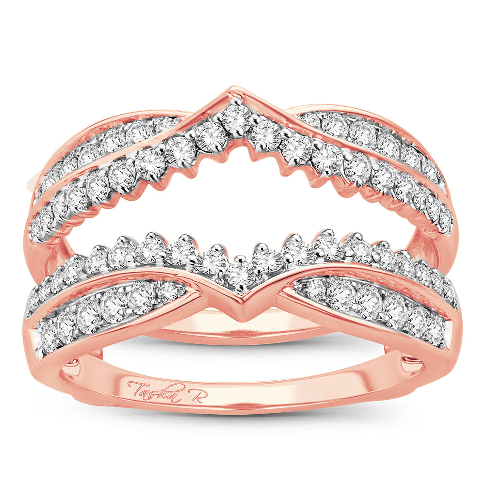 14k Rose Gold Lab Diamond Ring Guard Enhancer