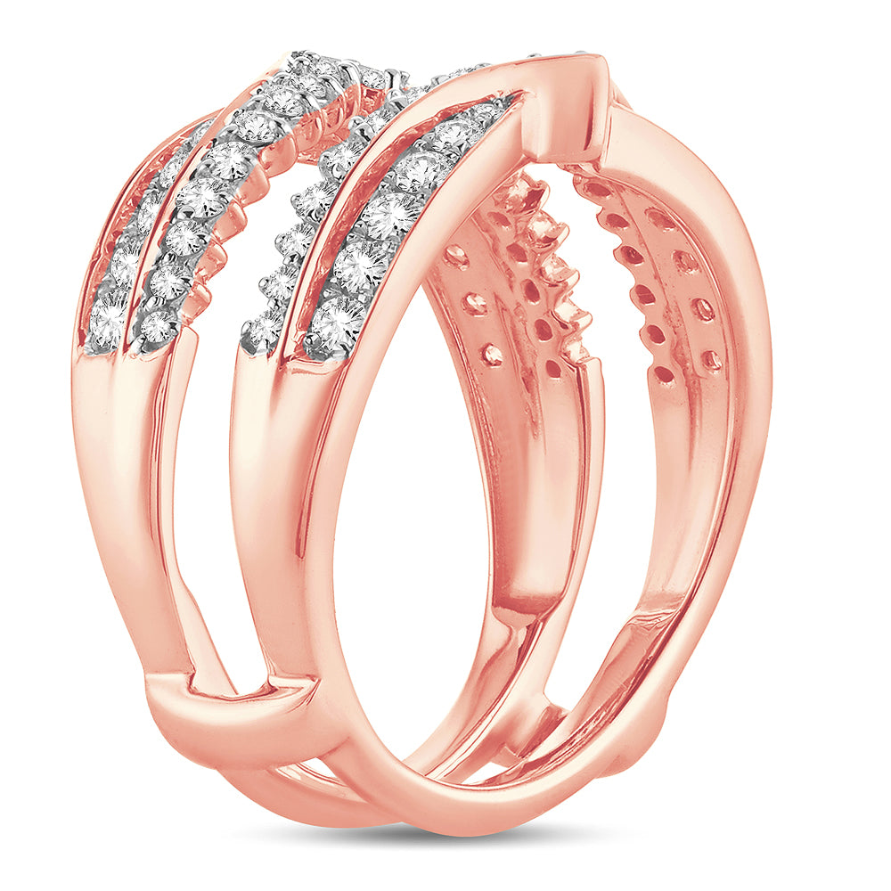 14k Rose Gold Lab Diamond Ring Guard Enhancer