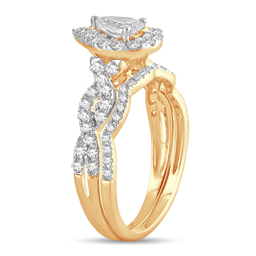 Romantic 14k Rose Gold Lab Diamond Engagement Ring