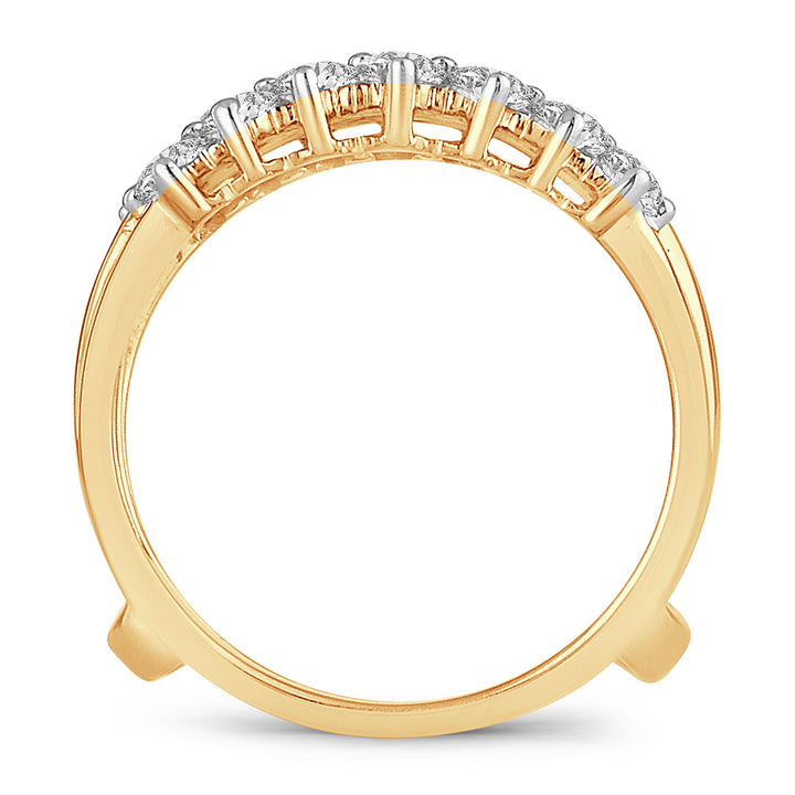 14K Yellow Gold 1CT Lab Diamond Ring Guard Enhancer