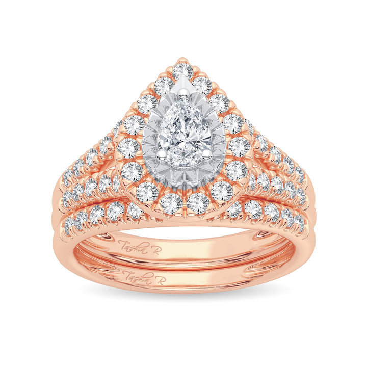 Romantic 14k Rose Gold Lab Diamond Engagement Ring