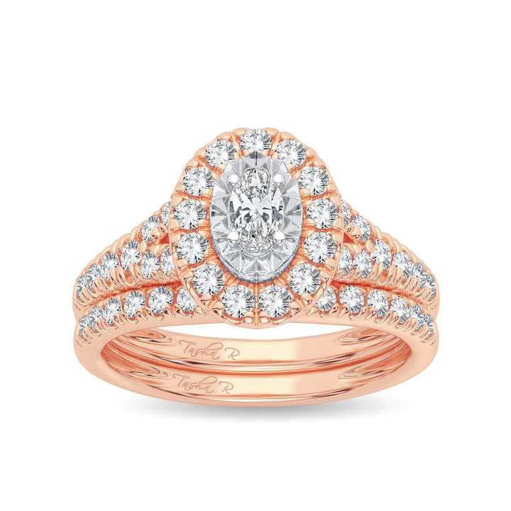 Romantic 14k Rose Gold Lab Diamond Engagement Ring