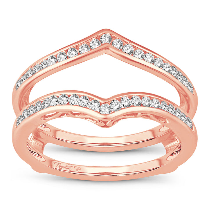 14k Rose Gold Lab Diamond Ring Guard Enhancer