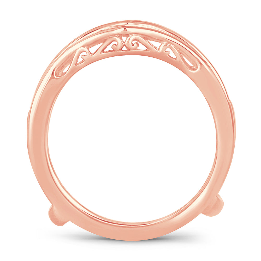 14k Rose Gold Lab Diamond Ring Guard Enhancer