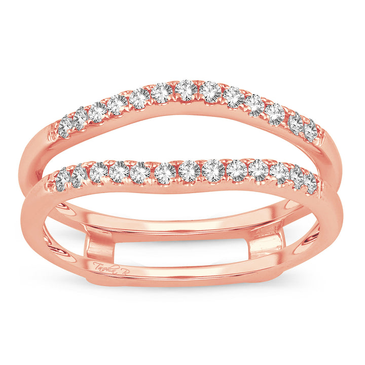 14k Rose Gold Lab Diamond Ring Guard Enhancer