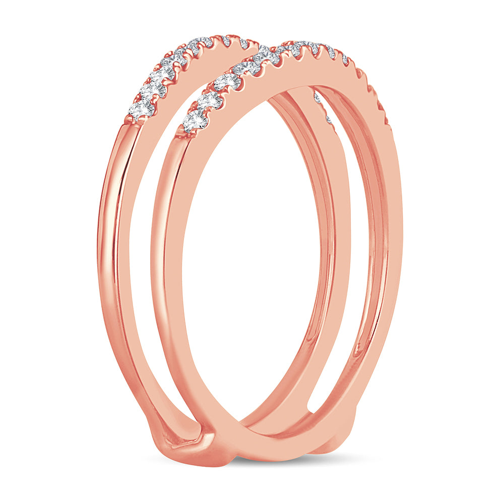 14k Rose Gold Lab Diamond Ring Guard Enhancer