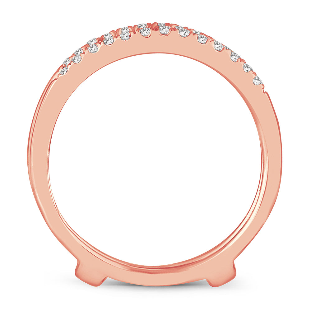 14k Rose Gold Lab Diamond Ring Guard Enhancer