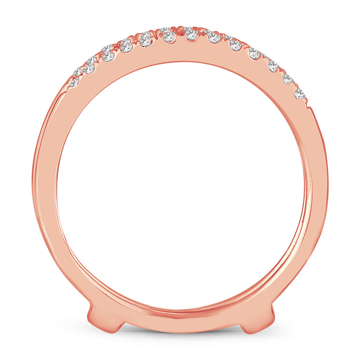 14k Rose Gold Lab Diamond Ring Guard Enhancer