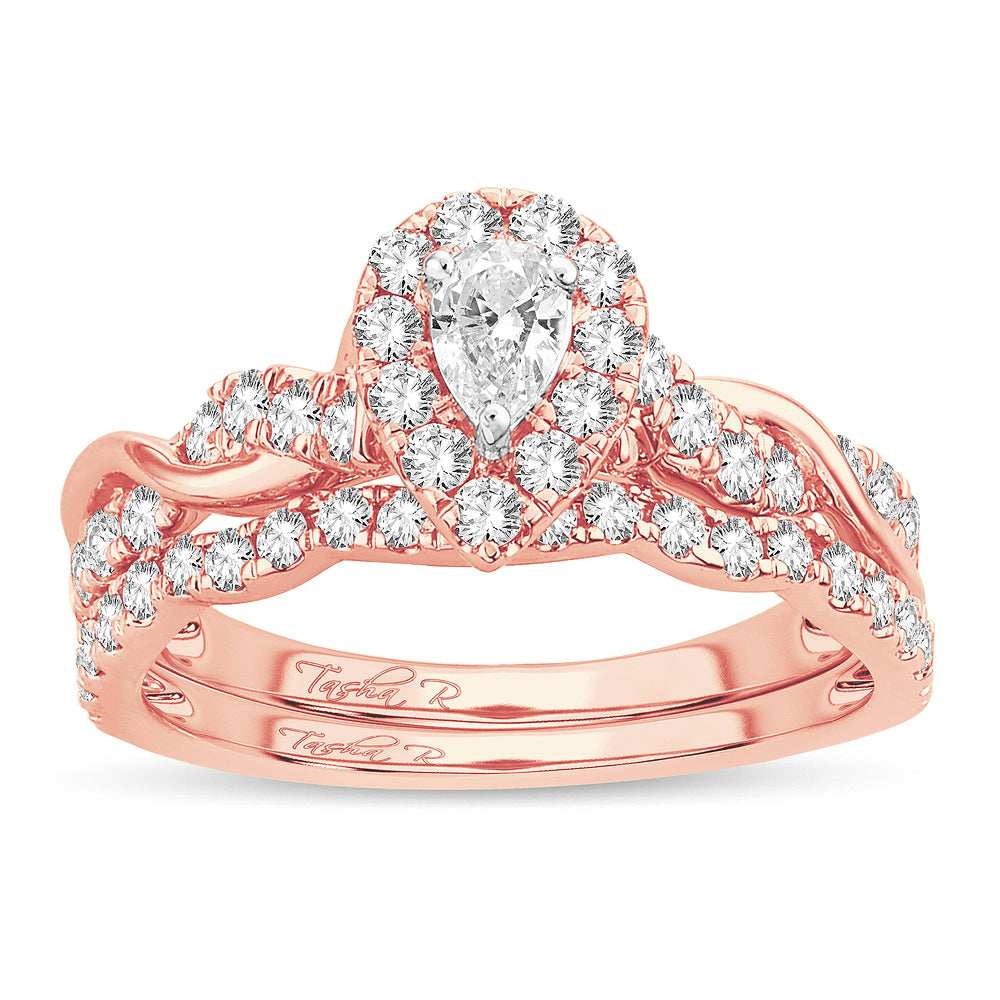 14K 1.00CT Fancy Cut Bridal Ring