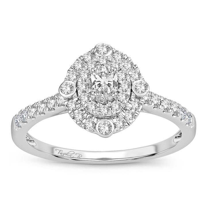 Brilliant 14k White Gold Lab Diamond Engagement Ring 0.50CT