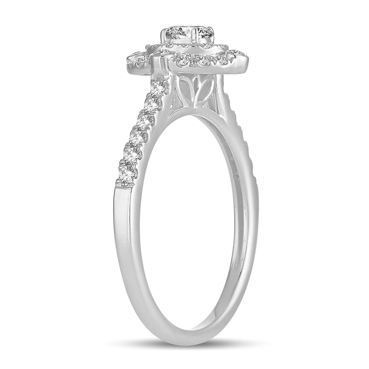 Brilliant 14k White Gold Lab Diamond Engagement Ring 0.50CT