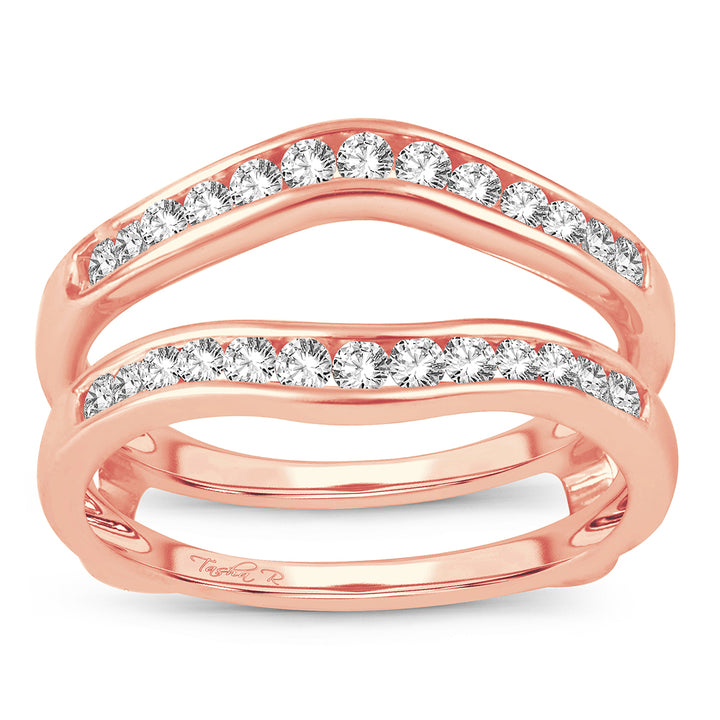 14k Rose Gold Lab Diamond Ring Guard Enhancer