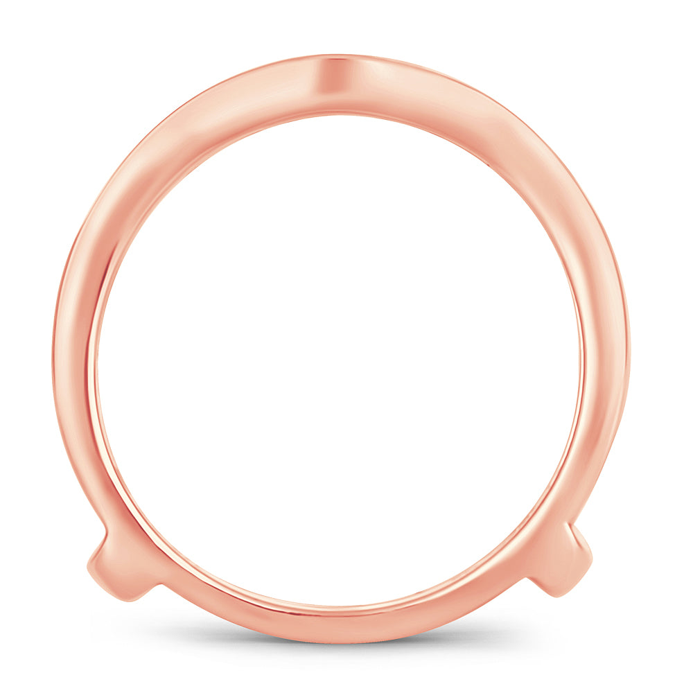 14k Rose Gold Lab Diamond Ring Guard Enhancer