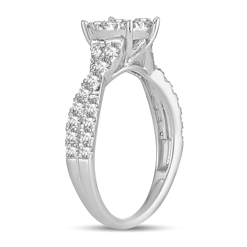 Timeless 14k White Gold 1CT Lab Diamond Solitaire Ring