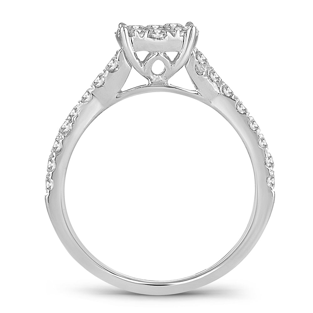 Timeless 14k White Gold 1CT Lab Diamond Solitaire Ring