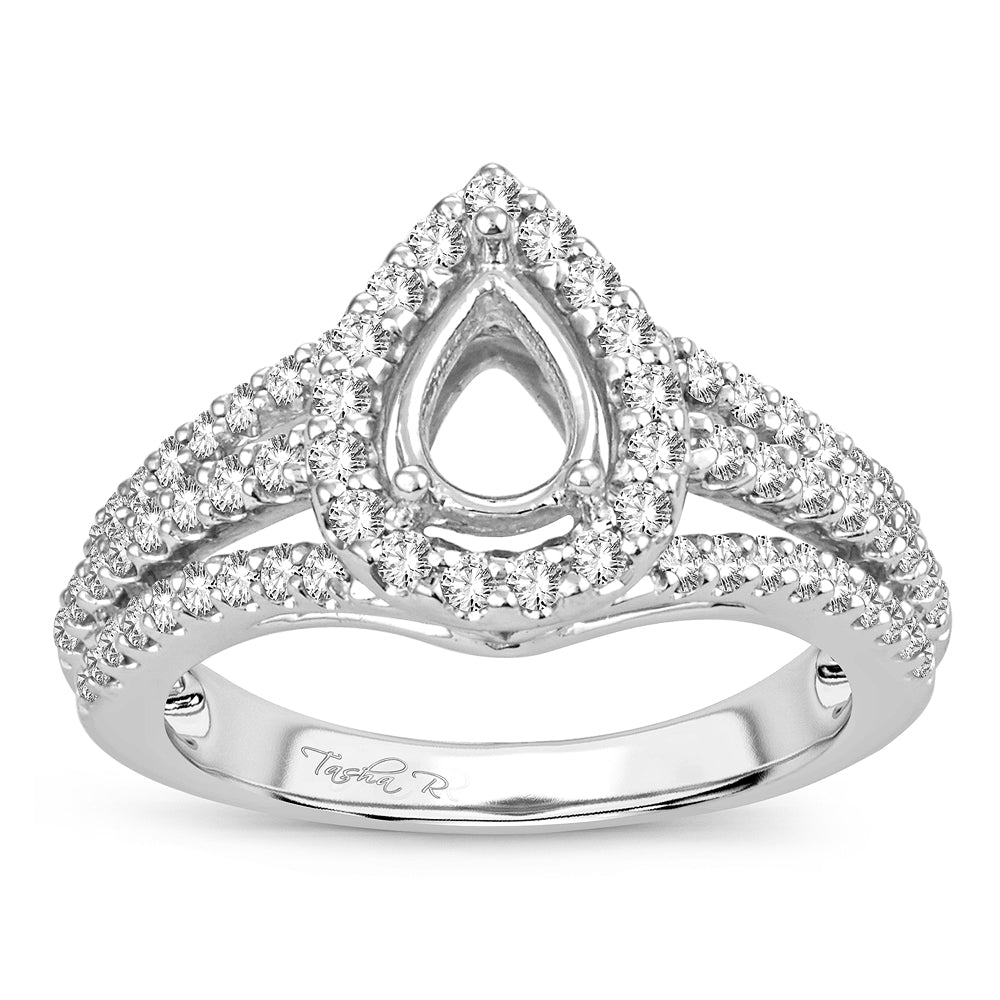 14K 0.75CT Diamond semi-mount ring