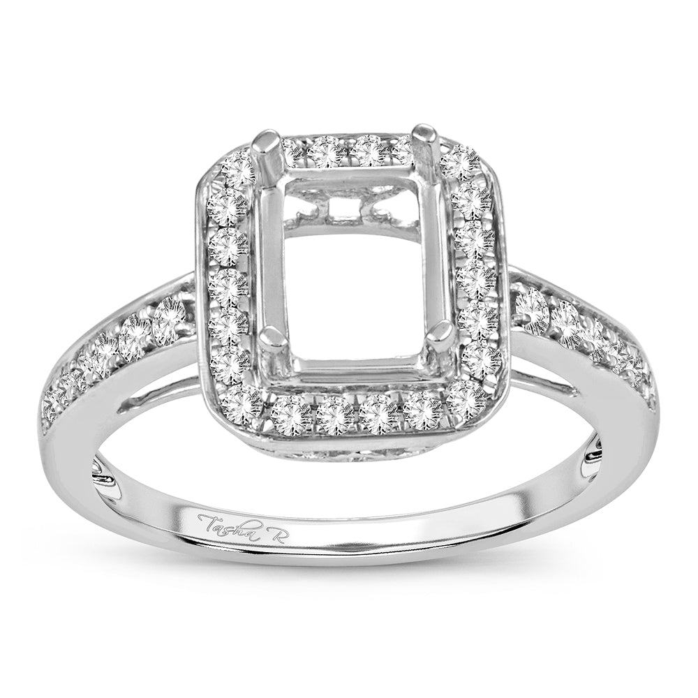 14K 0.33CT Diamond semi-mount ring