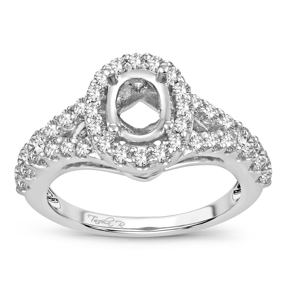 14K 1.00CT Diamond semi-mount ring