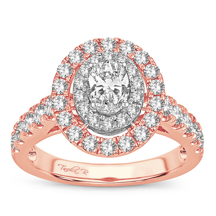 Romantic 14k Rose Gold Lab Diamond Engagement Ring 1.50CT