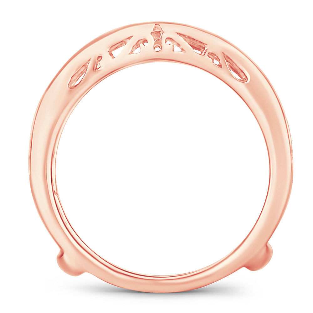 14k Rose Gold Lab Diamond Ring Guard Enhancer 1CT Sparkle