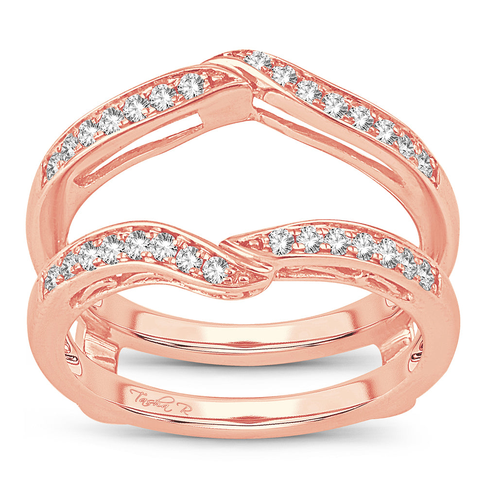 14k Rose Gold Lab Diamond Ring Guard Enhancer
