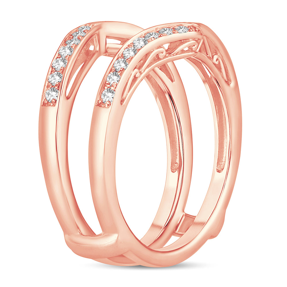14k Rose Gold Lab Diamond Ring Guard Enhancer